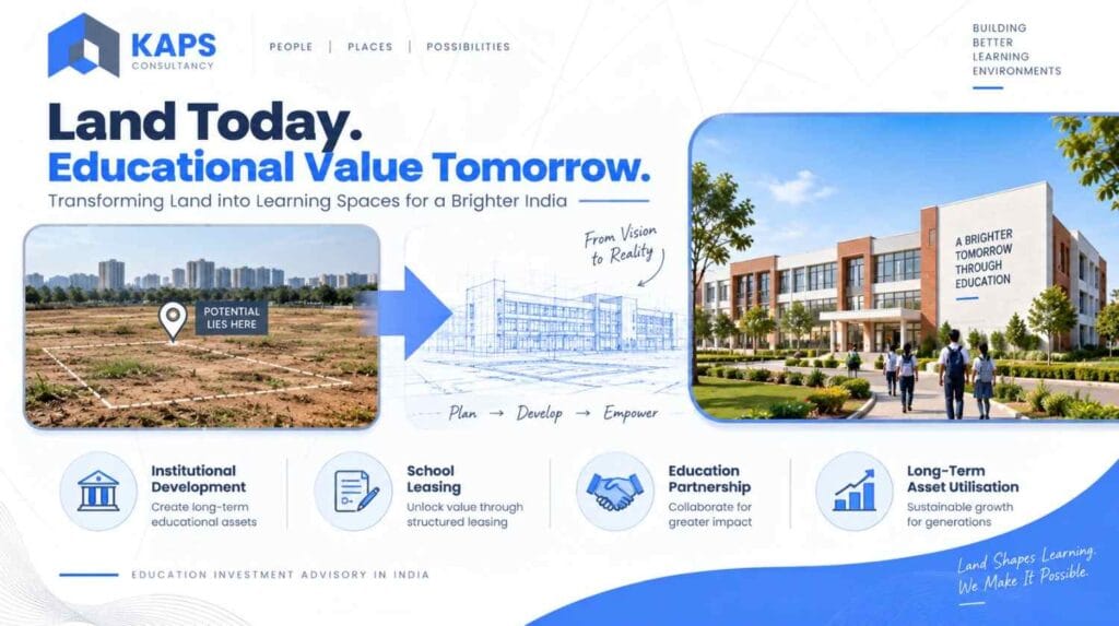 Land parcel transforming into a modern school campus in India