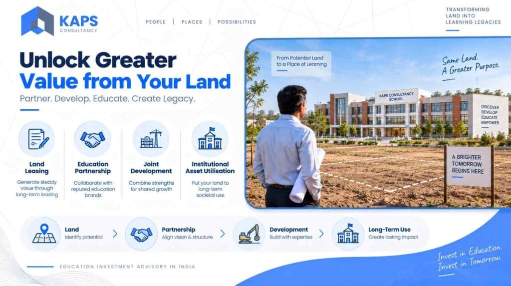 Indian landowner exploring school development and education partnership opportunities
